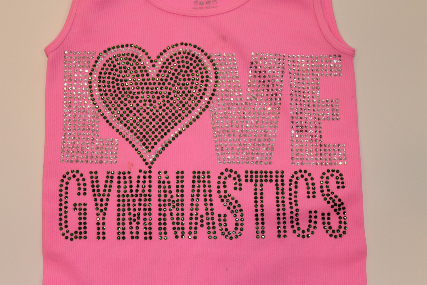 Love gymnastics sugarlips tank top. Can be customized with any hobby, name, sport, sorority, etc.