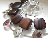 Wine Charms - Wine glass charms - Set of 6 - jewels for the home - Chic & Tonic - Christmas Gift