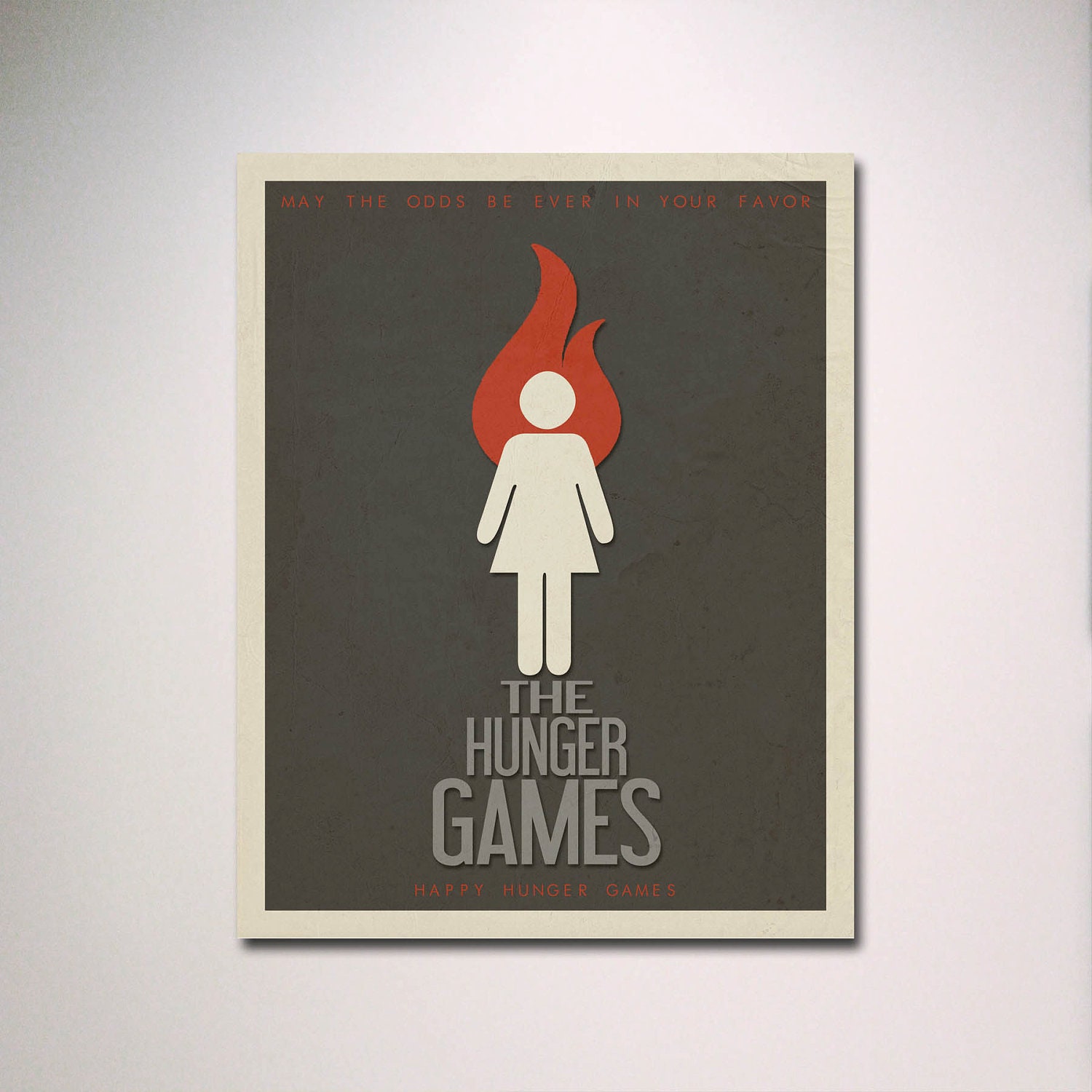 The Hunger Games Minimalist Movie Poster / Girl on Fire / Choose Your Size
