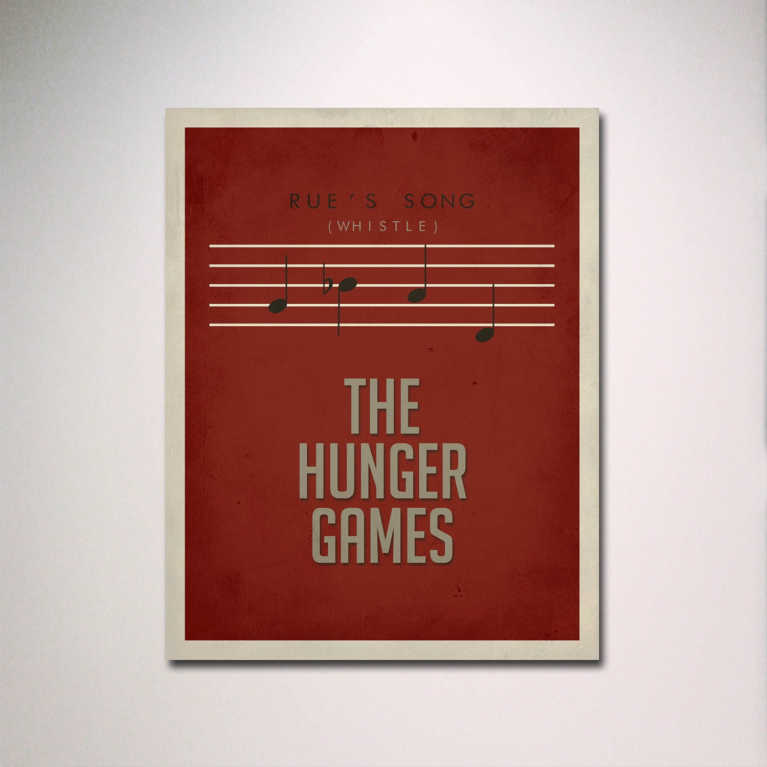 Rue's Song Hunger Games Inspired Minimalist Poster Print / Wall Art / Typography / Minimalist Design