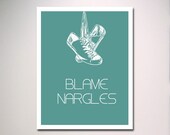 Harry Potter Typography Wall Art / Blame Nargles Poster Print