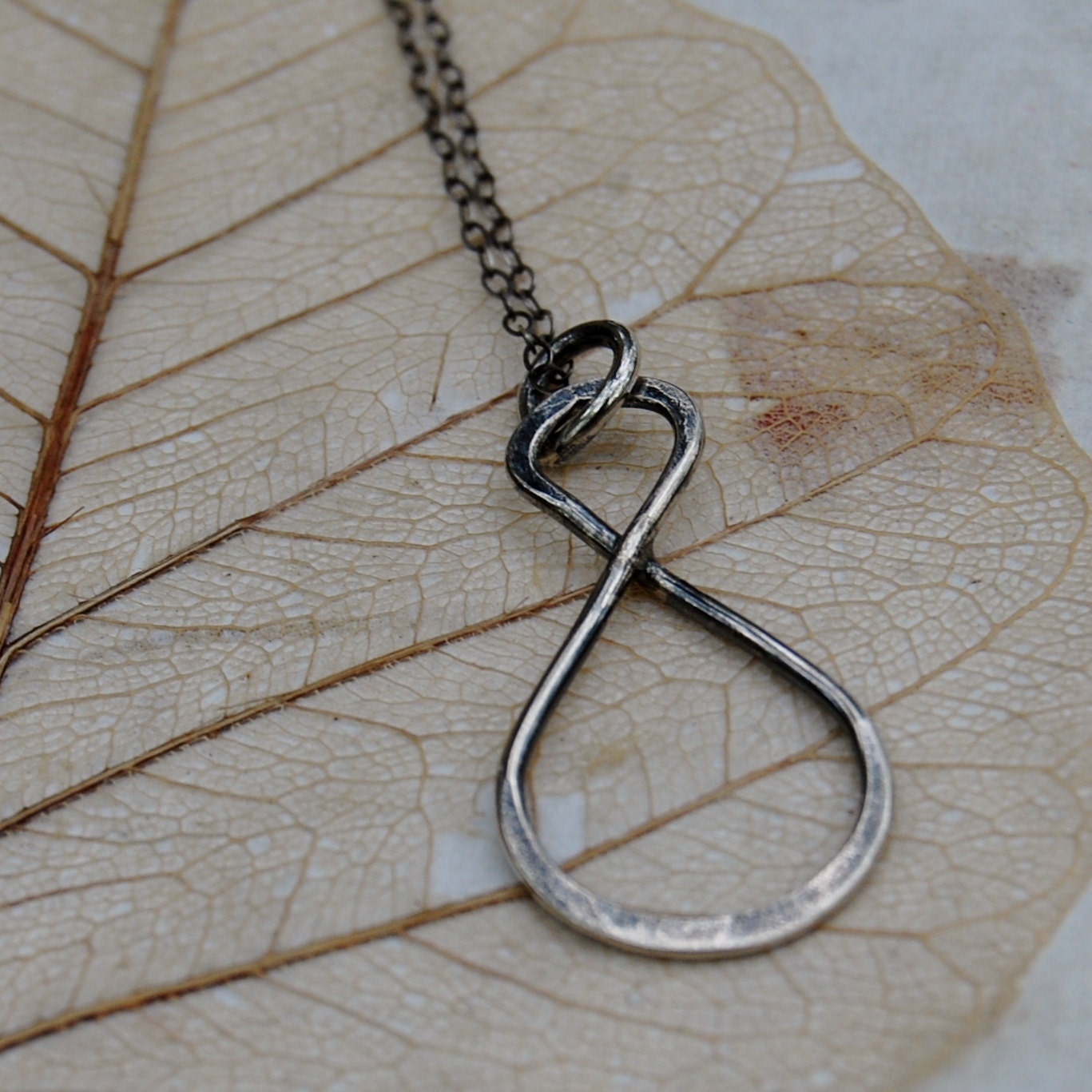 Infinity - Hand Forged Necklace - Sterling Silver
