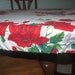 Vintage 50s red rose tablecloth / 1950s Wilendur / bouquet floral / cottage chic / mid century / 42 round