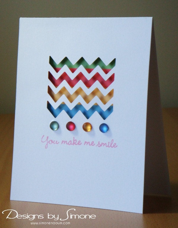 Chevron Rainbow Card
