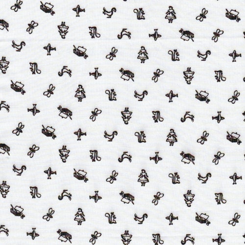 Cloud 9 Maman Motif Brun Organic Cotton fabric, 1 yard