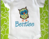 Precious Personalized  -Curious Little Owl- Onesie with  PERFECT Baby Shower Gift
