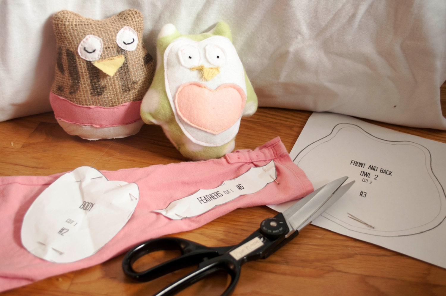 Sewing Pattern and Tutorial for 10 Different Owls -- Cute kids toy, Easy Pattern for Beginners