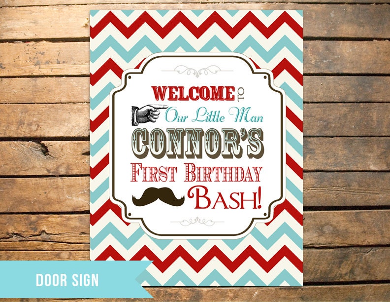 Personalized Little Man Mustache Party Sign Il_570xn