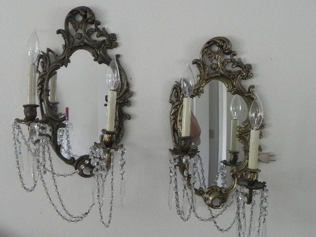French Mirrored Wall Sconces