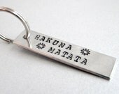 Hakuna Matata Lion King Hand Stamped Keyring - Customizable