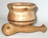 Wooden mortar and pestle.  Perfect for any kitchen.