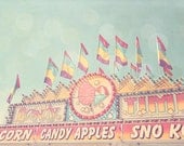 Candy Apples Popcorn Candy Shop Carnival Photo Art Print Children Nursery Ice Cream Summer Fair - 8 x 12