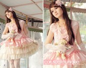 Classic Ruffle Dress Victorian Adjustable Taffeta Chiffon