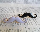 SALE- 1Pc Cute Black And White BIG Mustache Dust Plug/Finger ring - 3.5mm Smart Phone iphone 4 5 ipad Earphone Cap Dustproof Plug Charms