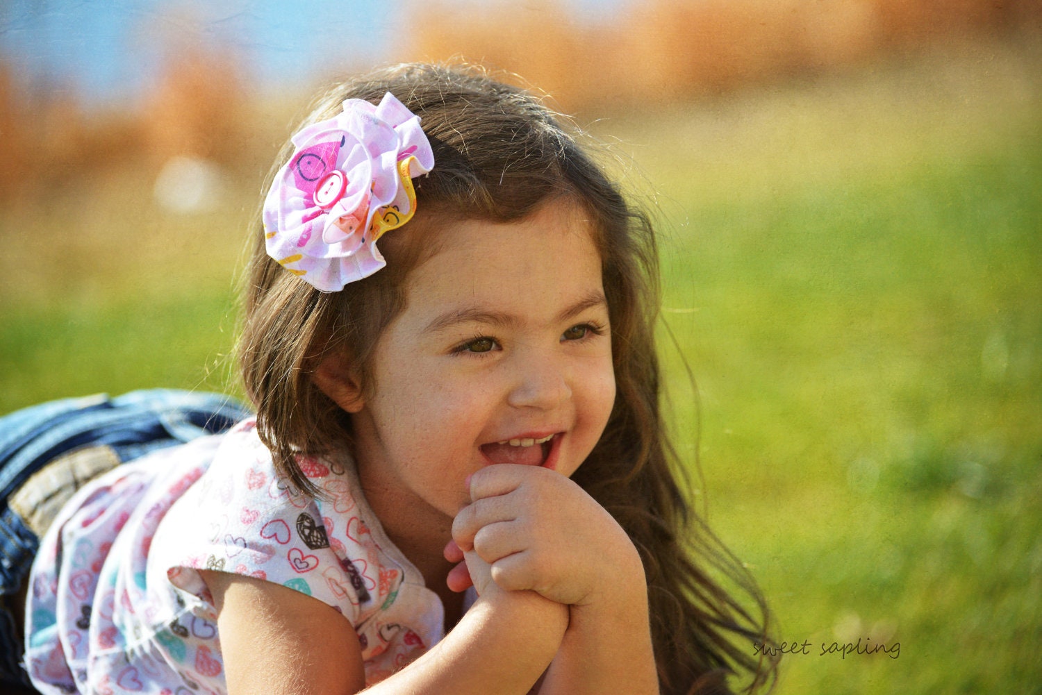 Girls Flower Girl Hair Clip Toddler Bow Barretts Pink Flower Hair Accessory Playful Hair Bow