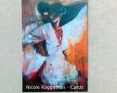 Dancing Passion greeting card blank inside original oil painting by Nicole Roggeman romantic love