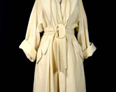 GORGEOUS Couture DON LOPER 1950s Off White Ivory Wool Angora Designer Bombshell Coat - Marylin Monroe Romantic & Sexy Movie Star Glamour
