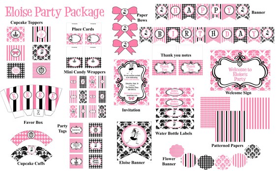 Eloise-Inspired Party Package Il_570xn