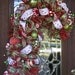 Deco Mesh PLAID CANDY CANE Wreath