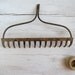 Vintage Iron Rake head, Salvaged rusted Rake, Alternative iron Rack, organizer, garden, collection Display, Autumn fall