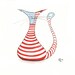 Stars and Stripes Cat Print, USA, American Flag Abstract Cat Artwork, Cat Illustration