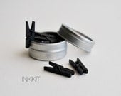 mini clothespins black (10 clothespins)