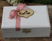 Rustic Personalized Bridesmaid Jewelry Gift Box, Flower Girl Gift Box, Favor Box, Custom Ribbon And Box Color, Shabby Chic, Rustic Wedding