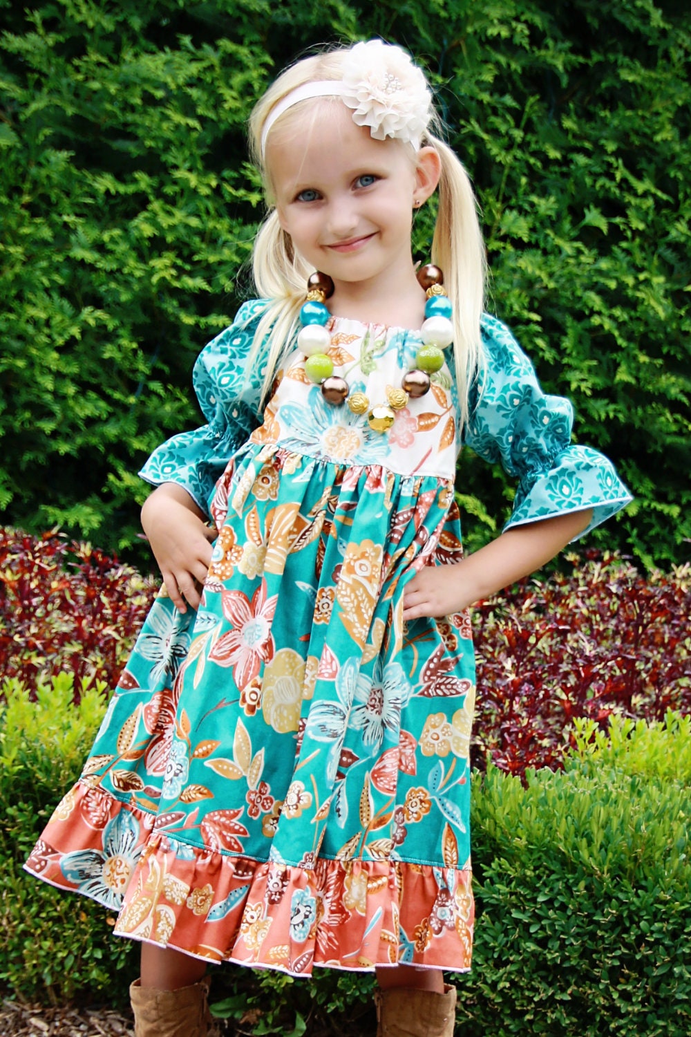 Marissa's Perfect Peasant Dress PDF Pattern from Mix and Match Line size 6-12 months to size 8