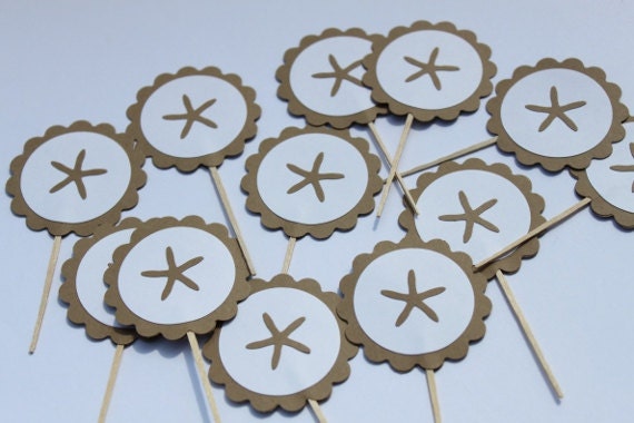 Starfish Cupcake Toppers