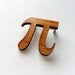 Pi Pin, Brooch, Jewelry in Bamboo 3.14159265 Pi Day