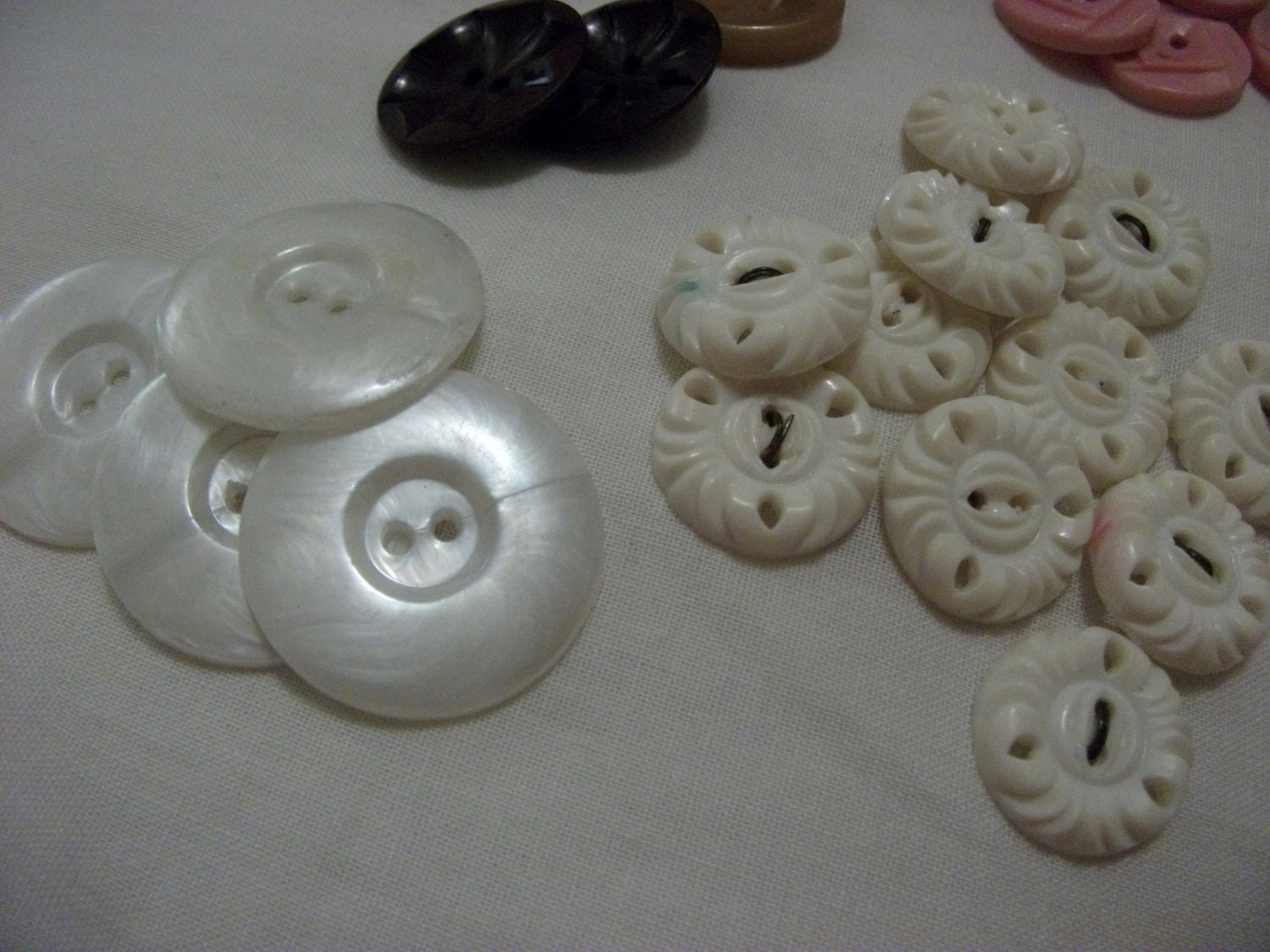 Vintage Lot Plastic Buttons Matched Sets of Different Styles All 50 for 4 USD