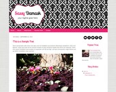 Premade Blogger Template: Sassy Damask
