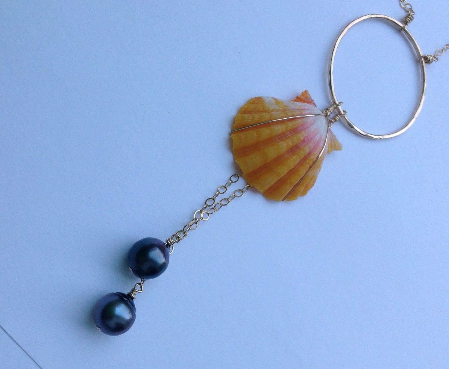 Sunrise Shell & Tahitian Pearls