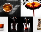 Coffee Print Collection on SALE. Free shipping. Set of 6 prints, each 5 x 7. Coffee Espresso Caffeine