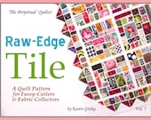 Raw-Edge Applique Tile Quilt Pattern, PDF Pattern, Novelty Fabrics, Fussy-Cut, Immediate Delivery