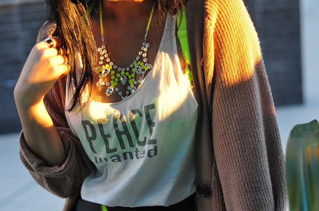 Stunning Princess Crystal Yellow Tear Drop Bib with Neon Cord Necklace