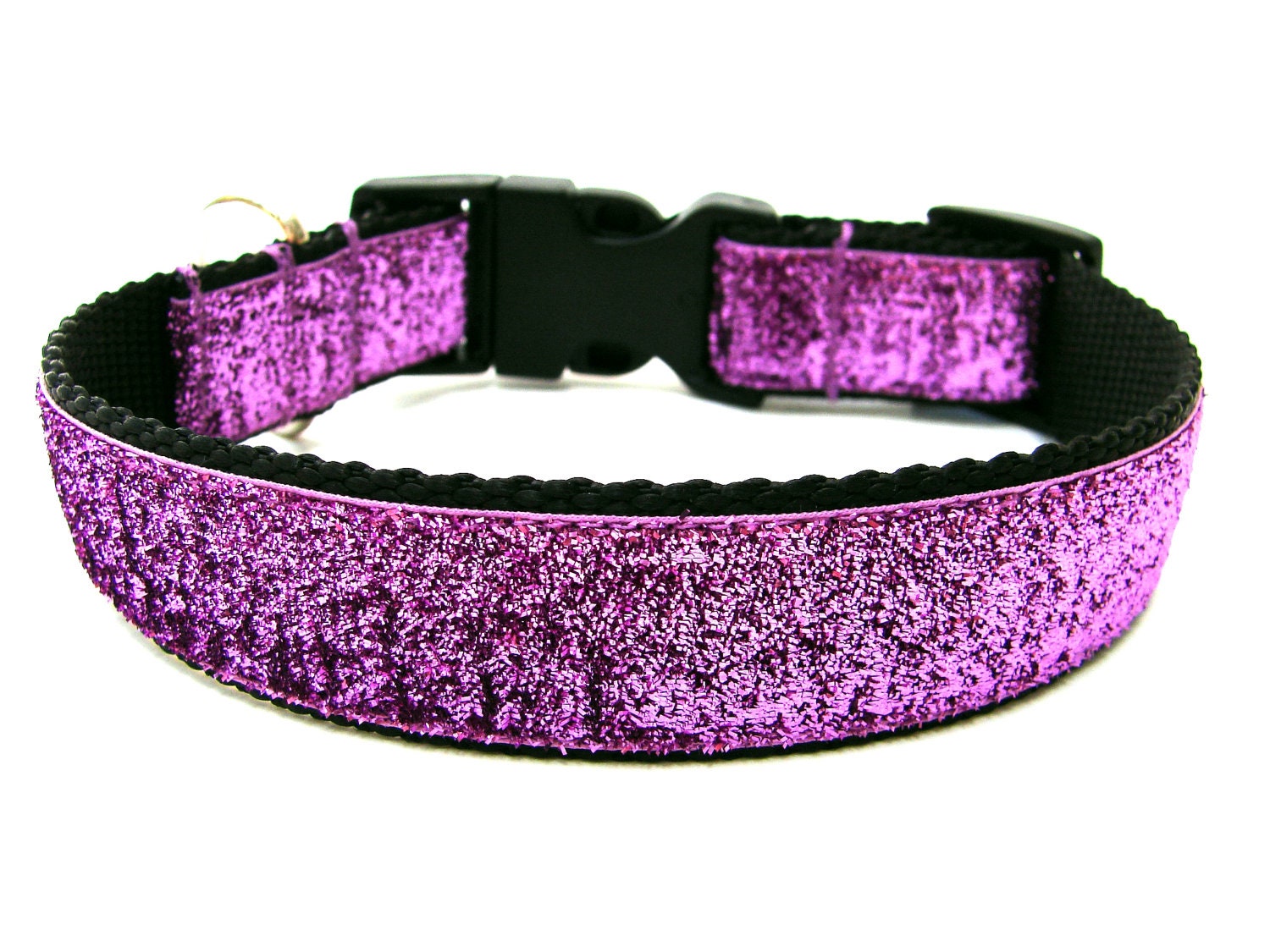Purple Dog Collar Purple Glitter Dog Collar Matching Bow Available