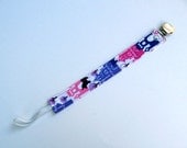 Baby Girl Princess Pacifier Clip / Pink & Purple Paci Clip / Toddler Paci Clip