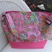 Pink Baby Girls Handmade Diaper Bag / Baby Girl Toddler Diaper Bag / Pink Large Tote
