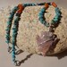 Man native necklace, tribal man, bohemian man, Native American, Red Dirt arrowhead, earthy organic, rustic rugged (N240)