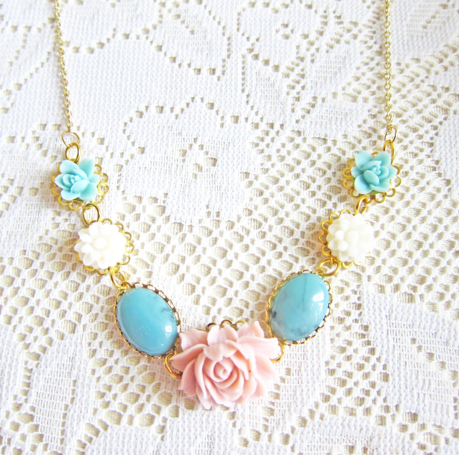 Carrie Bradshaw Stacked Pearl Necklace Multi Layered Pearls Necklace Dramatic Whimsical - SATC IVORY