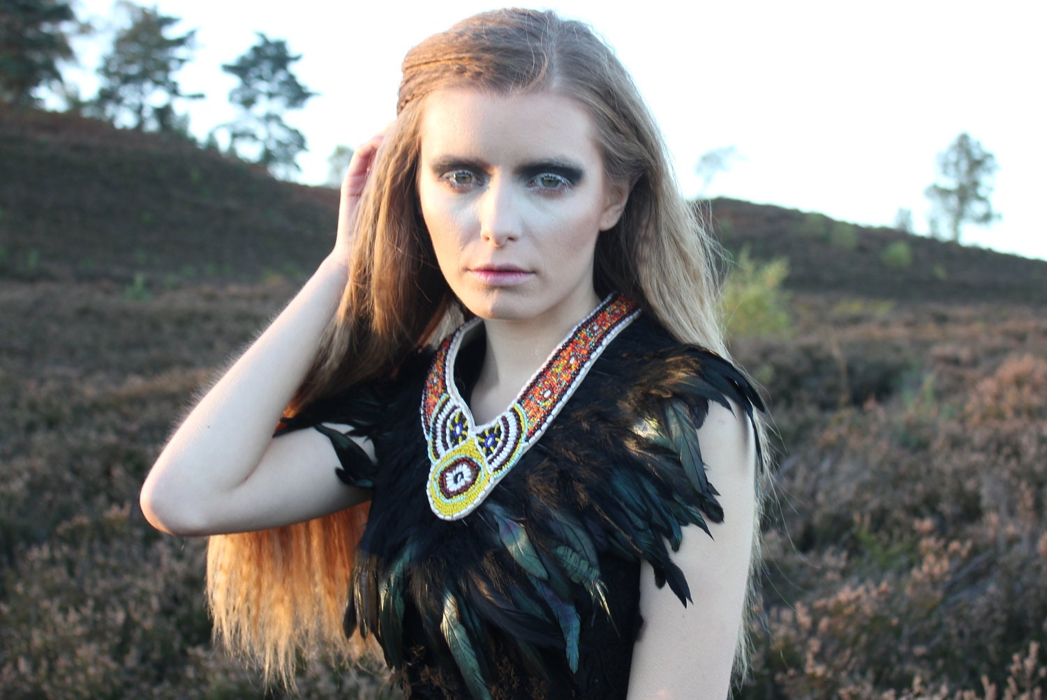 Tribal Feather Neck Piece