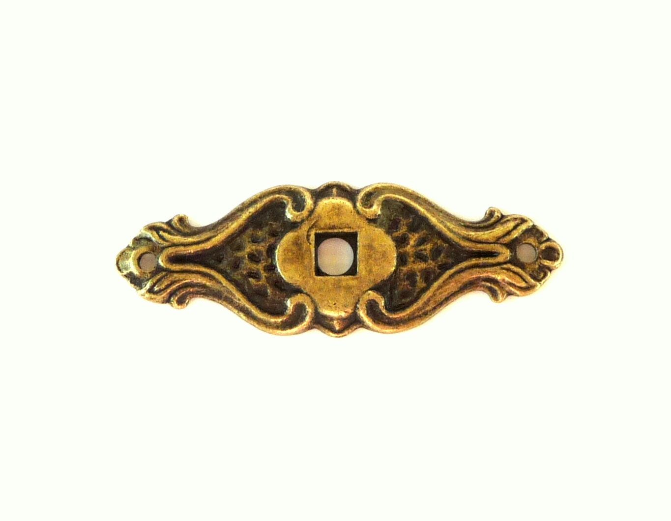 Antiqued Brass Ornate Backplate Escutcheon for Drawer Pull (20 available)