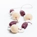 Chunky Beaded Necklace Felt Beads Burgundy Creamy Long Necklace No Clasp For Girl