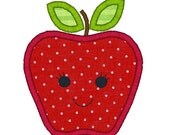 Apple Applique Machine Embroidery Design-INSTANT DOWNLOAD