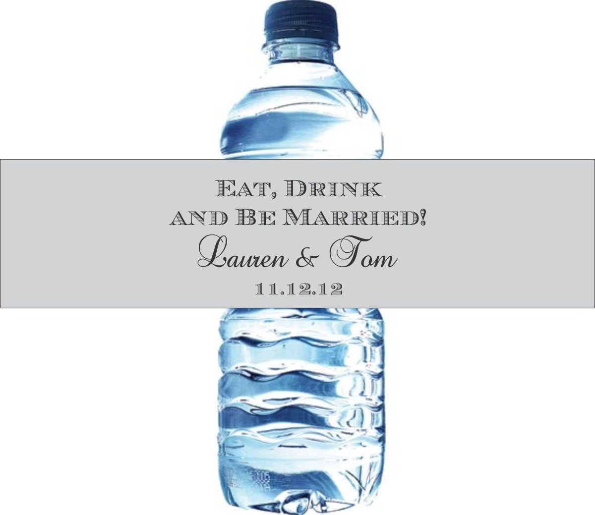 100 Waterproof Water Bottle Labels - Printed with your wedding colors Il_570xn