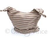 Cream sandy baby hat cute dangling striped double knot beanie cap floppy sweet newborn gift toddler fashion accessory childrens clothing