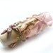 Handmade Lampwork glass bead in pink, violet and beige - beach, starfish, whimsical- glass focal, SRA, by MayaHoney