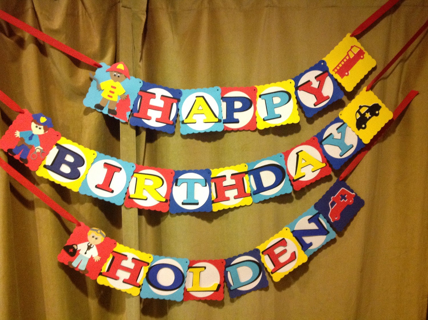 Fireman Birthday Banner