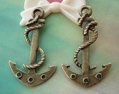 5 pcs 48x28mm Antique Bronze Vintage Brass Large Heavy Ship Anchors Double Sided Charms Pendants A91d289